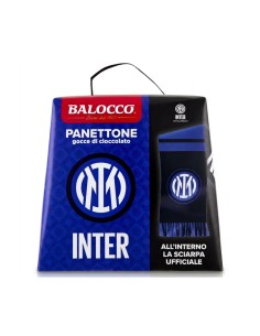 Balocco Inter panettone with chocolate chips and official scarf 500g