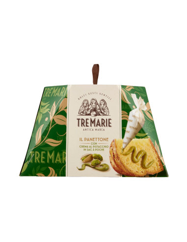 Tre Marie Panettone with Pistachio Cream with piping bag - 950 g - Free shipping delivered to EUROPE and UK
