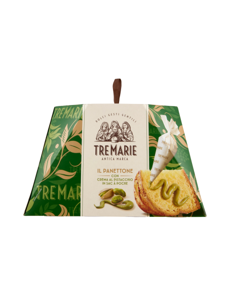 Tre Marie Panettone with Pistachio Cream with piping bag - 950 g - Free shipping delivered to EUROPE and UK
