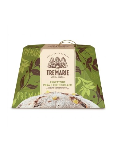 Tre Marie Panettone Pear and Chocolate - 930 g - Free shipping delivered to EUROPE and UK