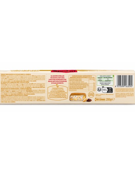 Sperlari Soft Torrone covered with salted Caramel Dorè - 200 gr - Free shipping delivered to EUROPE and UK