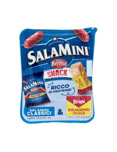 Beretta Salamini Classici & Biraghino Snack au Fromage face avant