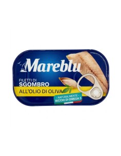Mareblu Filetti di Sgombro all'Olio di Oliva - 90 gr - Spedizione gratuita consegnata in EUROPA e UK