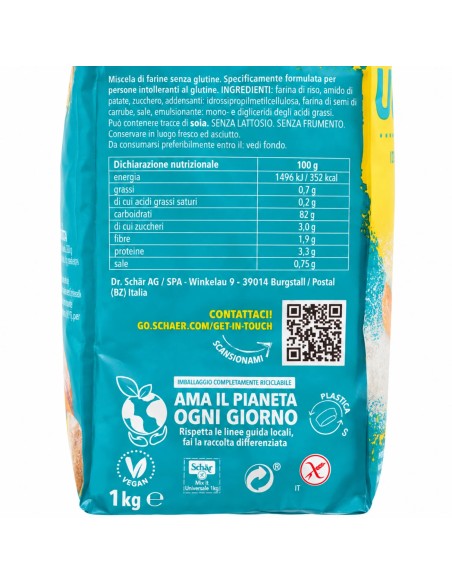 Schar Farina Mix It Universal Senza Glutine - 1 Kg - Livraison gratuite en EUROPE et au Royaume-Uni